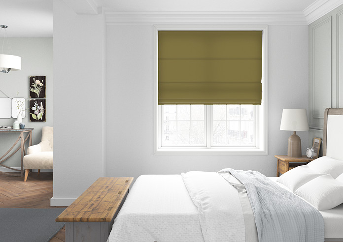 Faux Suede, Olive - Roman Blind - Image 5